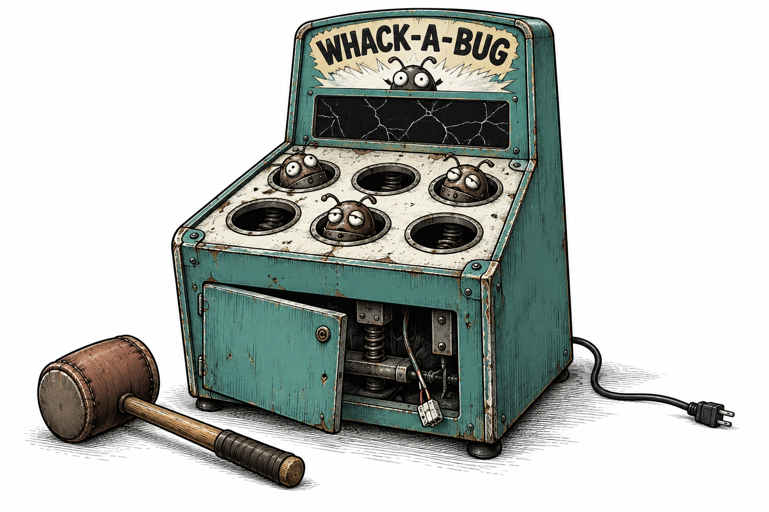A whack-a-mole machine